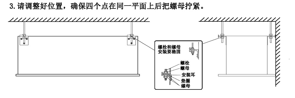 嵌入式吊頂/吸頂天花風幕機安裝